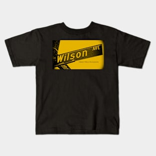 Wilson Avenue F8C200 Black Pasadena CA by MWP Kids T-Shirt